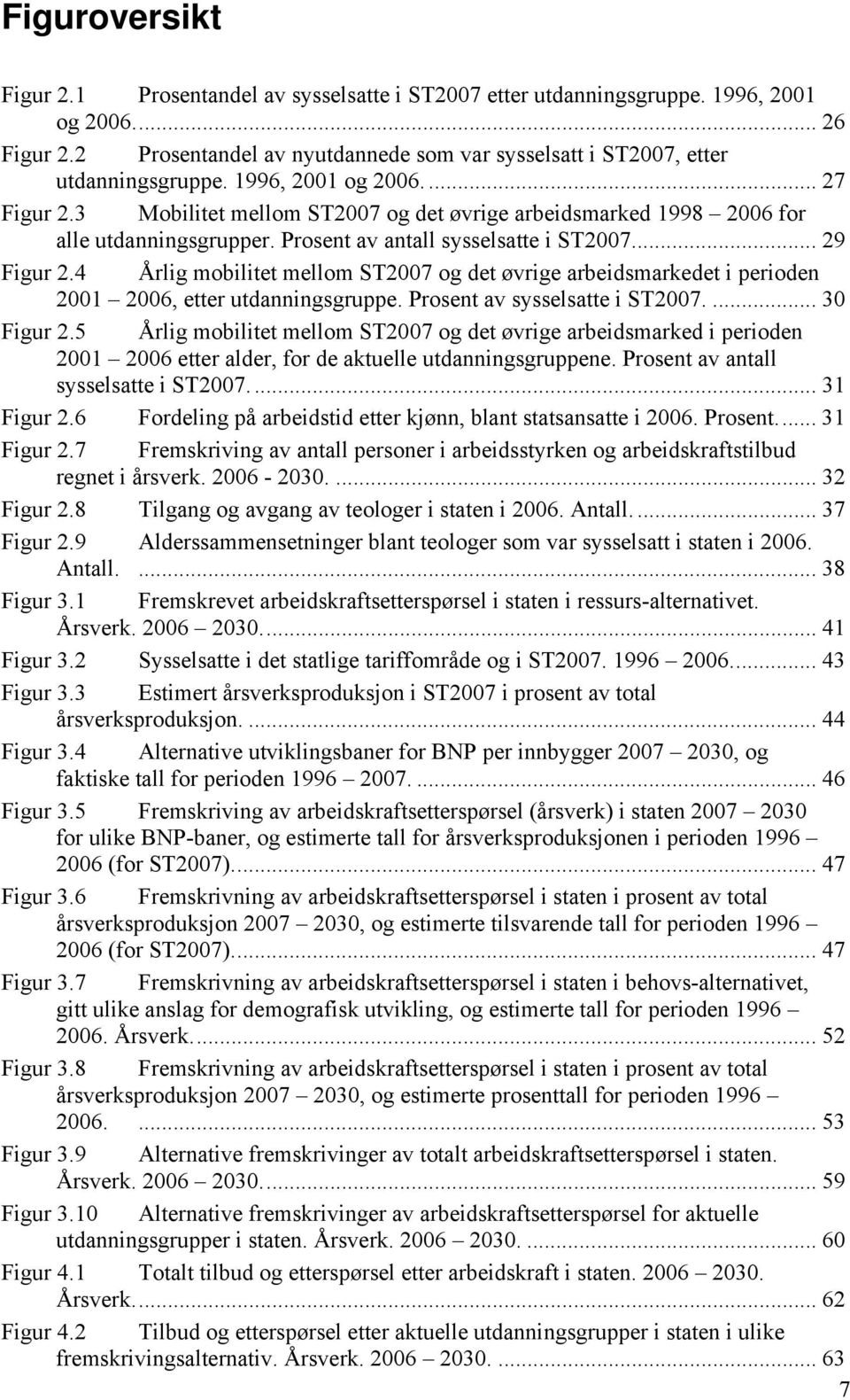 3 Mobilitet mellom ST2007 og det øvrige arbeidsmarked 1998 2006 for alle utdanningsgrupper. Prosent av antall sysselsatte i ST2007... 29 Figur 2.