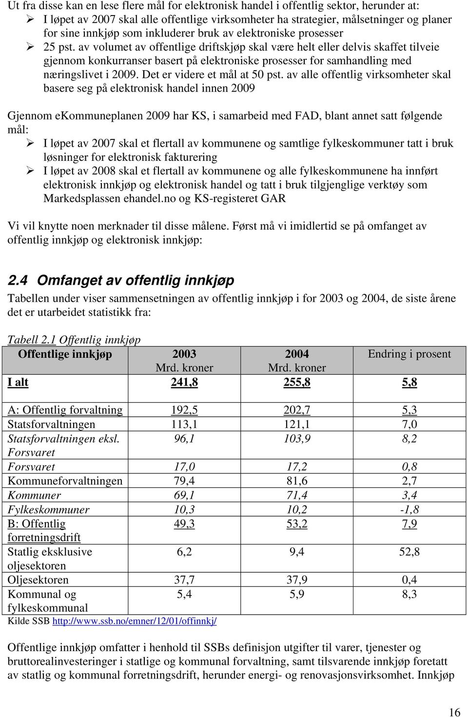 av volumet av offentlige driftskjøp skal være helt eller delvis skaffet tilveie gjennom konkurranser basert på elektroniske prosesser for samhandling med næringslivet i 2009.