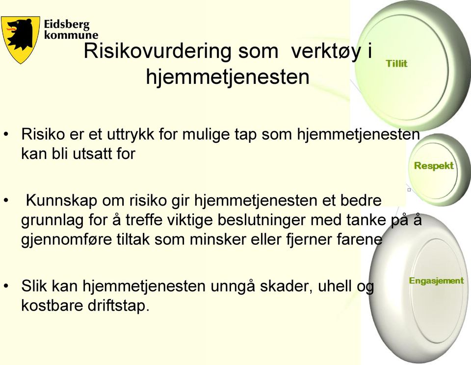 grunnlag for å treffe viktige beslutninger med tanke på å gjennomføre tiltak som