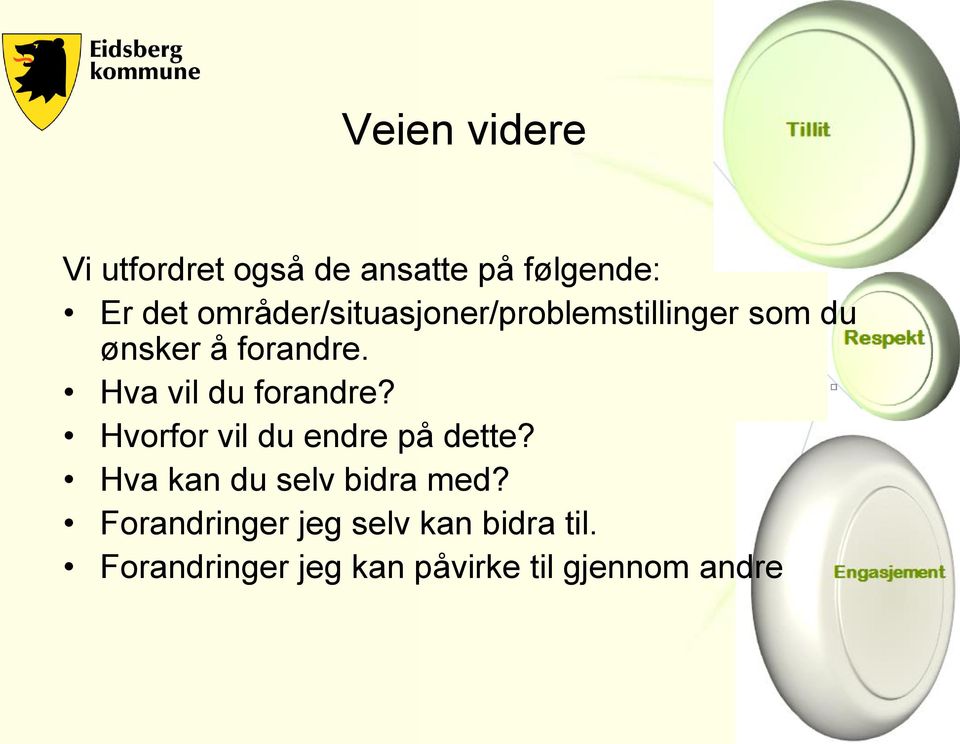 Hva vil du forandre? Hvorfor vil du endre på dette?