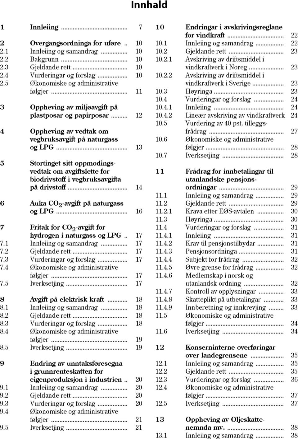 .. 13 5 Stortinget sitt oppmodingsvedtak om avgiftslette for biodrivstoff i vegbruksavgifta på drivstoff... 14 6 Auka CO 2 -avgift på naturgass og LPG.