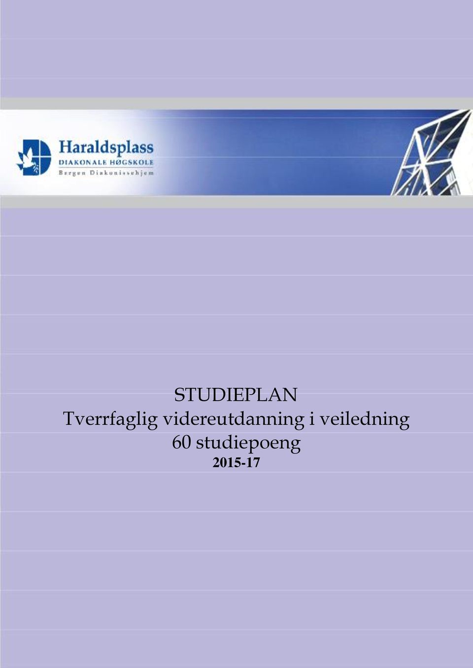 Studieplan Tverrfaglig videreutdanning