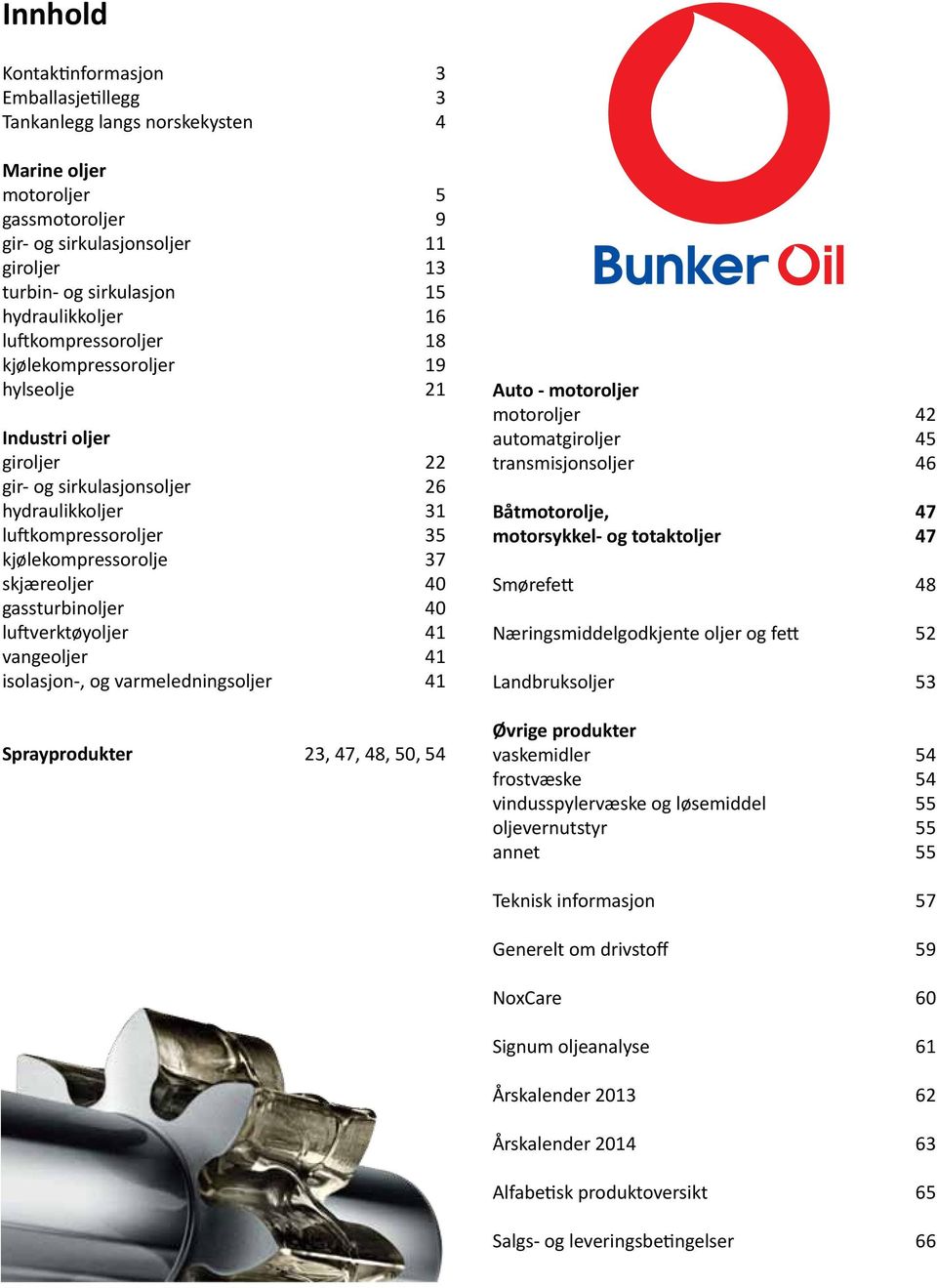 skjæreoljer 40 gassturbinoljer 40 luftverktøyoljer 41 vangeoljer 41 isolasjon-, og varmeledningsoljer 41 Sprayprodukter 23, 47, 48, 50, 54 Auto - motoroljer motoroljer 42 automatgiroljer 45