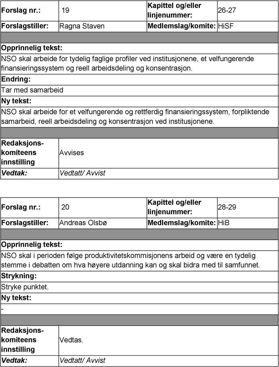 reell arbeidsdeling og konsentrasjon.