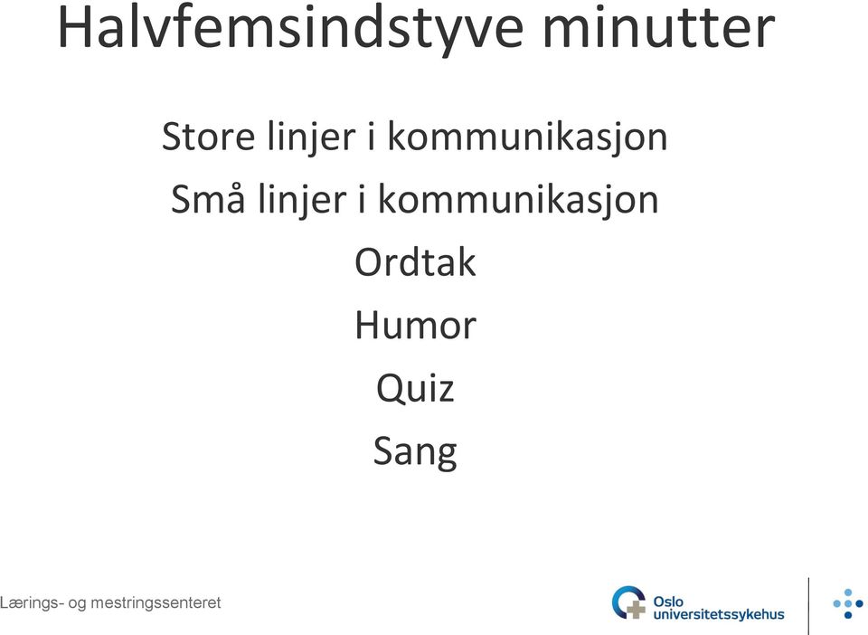 kommunikasjon Små linjer