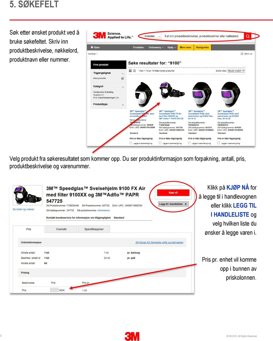 Du ser produktinformasjon som forpakning, antall, pris, produktbeskrivelse og varenummer.