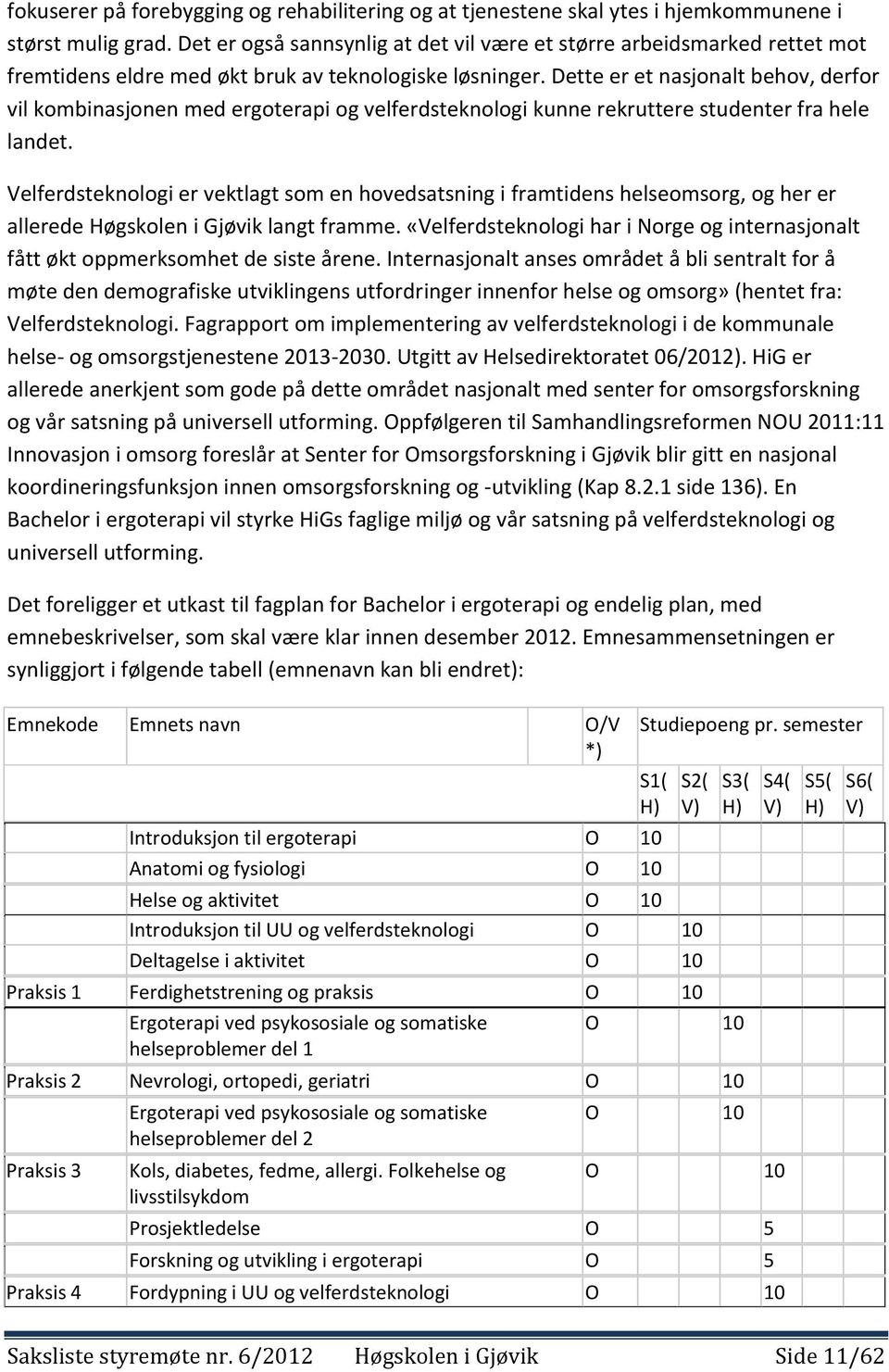 Dette er et nasjonalt behov, derfor vil kombinasjonen med ergoterapi og velferdsteknologi kunne rekruttere studenter fra hele landet.