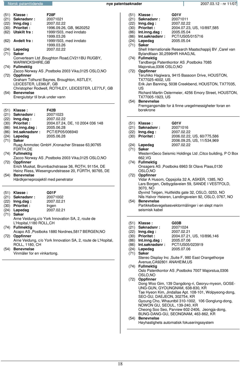 22 Converteam Ltd,Boughton Road,CV211BU RUGBY, WARWICKSHIRE,GB Graham Tolhurst Baynes, Broughton, ASTLEY, LEICESTER, LE96UF, GB Christopher Rodwell, ROTHLEY, LEICESTER, LE77LF, GB Energiutstyr til