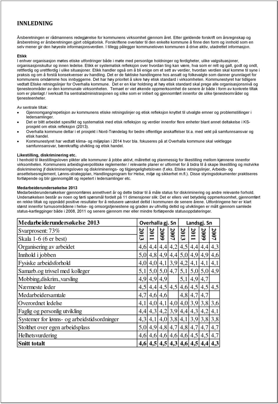 Forskriftene overlater til den enkelte kommune å finne den form og innhold som en selv mener gir den høyeste informasjonsverdien.