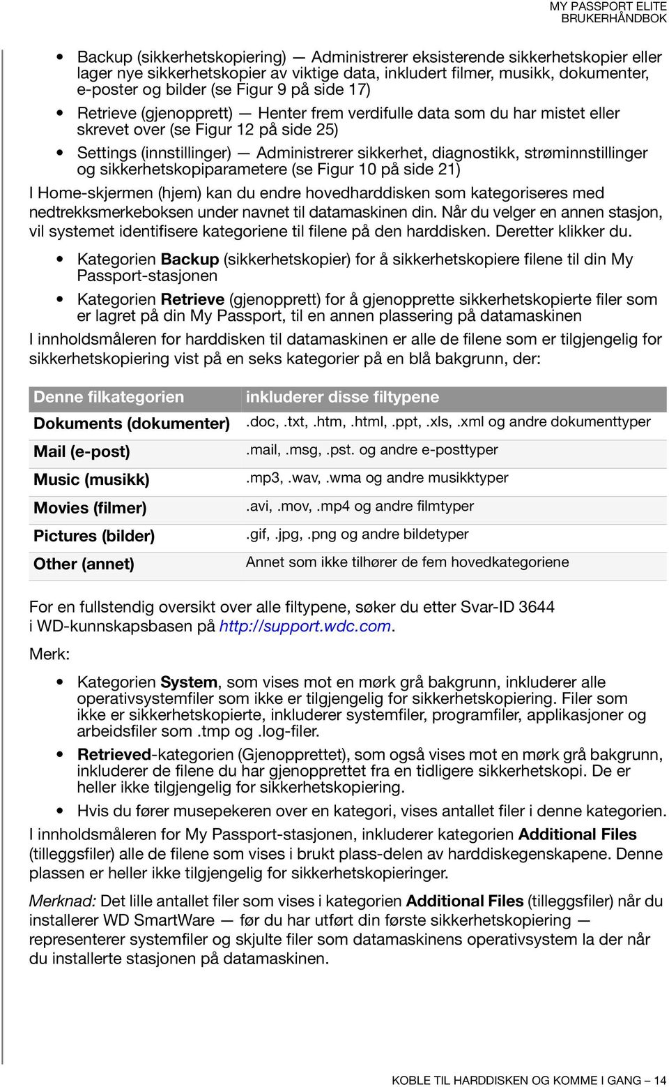 og sikkerhetskopiparametere (se Figur 10 på side 21) I Home-skjermen (hjem) kan du endre hovedharddisken som kategoriseres med nedtrekksmerkeboksen under navnet til datamaskinen din.