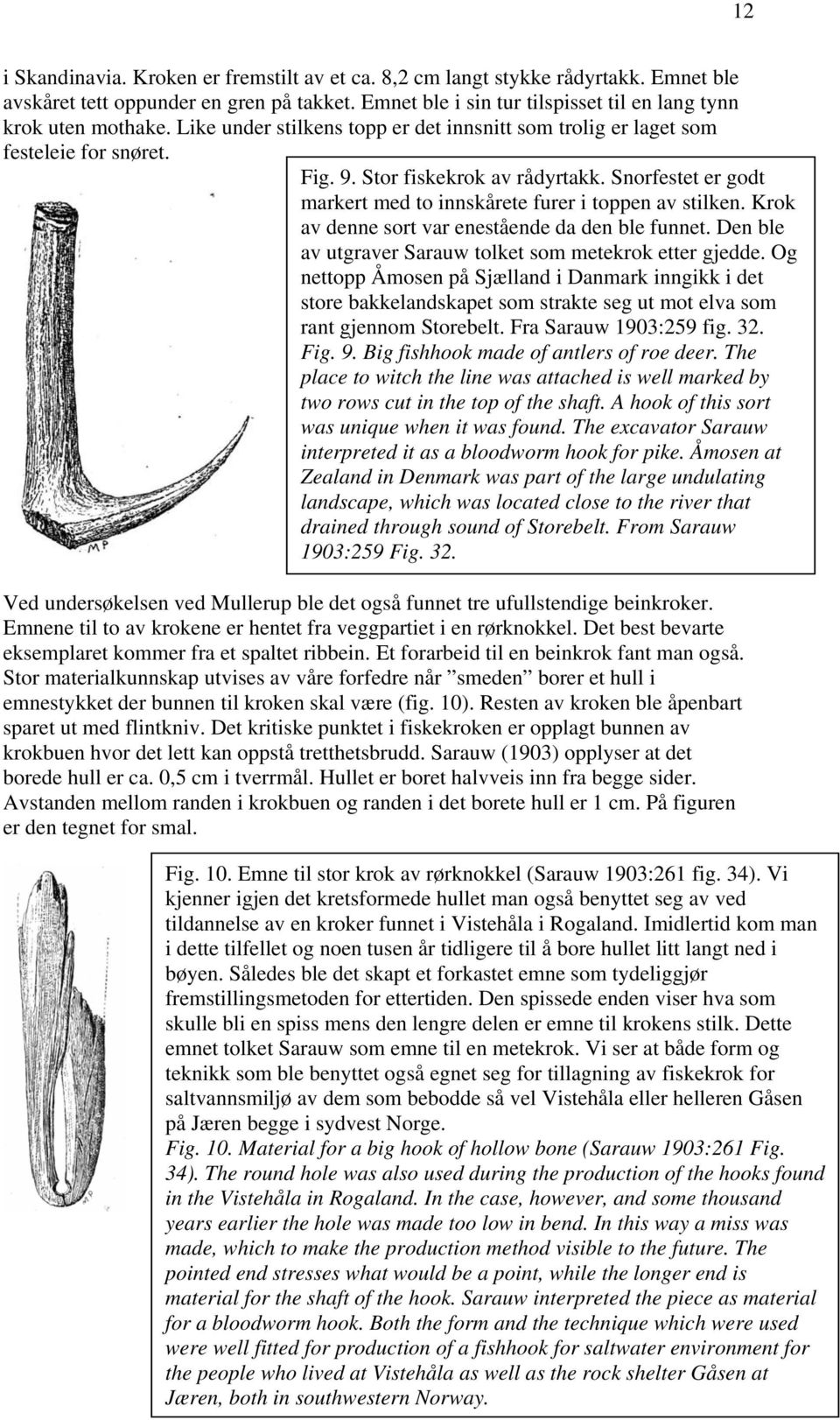 Krok av denne sort var enestående da den ble funnet. Den ble av utgraver Sarauw tolket som metekrok etter gjedde.