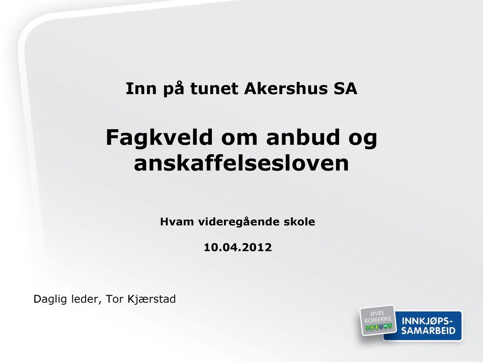 anskaffelsesloven Hvam