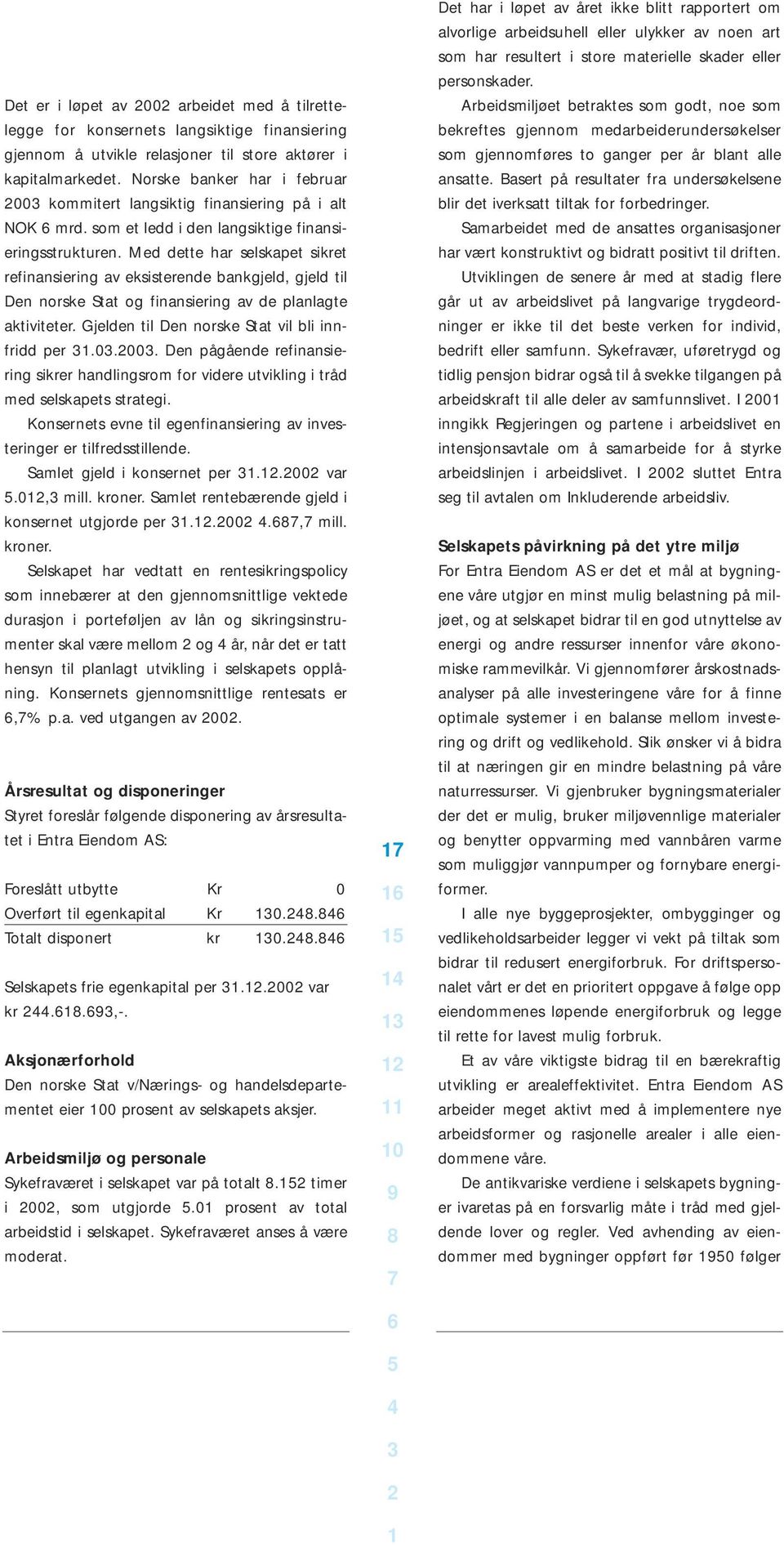 Med dette har selskapet sikret refinansiering av eksisterende bankgjeld, gjeld til Den norske Stat og finansiering av de planlagte aktiviteter. Gjelden til Den norske Stat vil bli innfridd per.0.00.