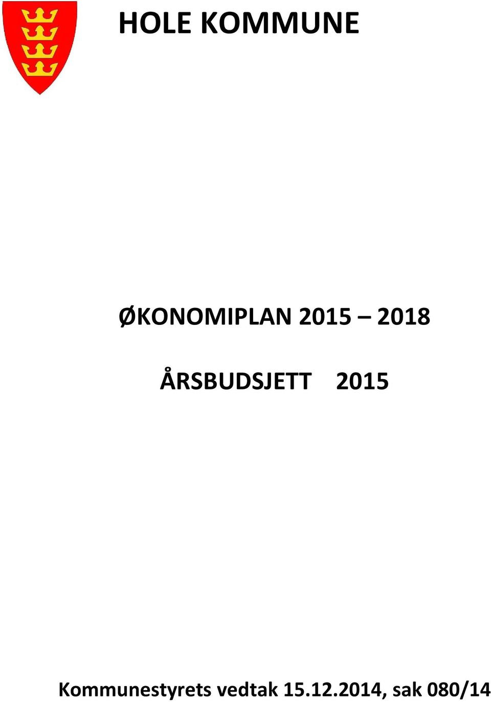 ÅRSBUDSJETT 2015