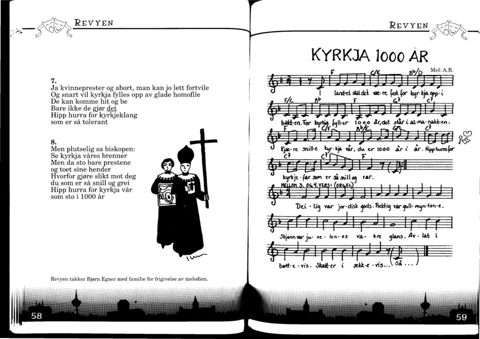 KYRKJA 1000 AR EIM IP/ Mle EIN le WINffir "Ila1111n" - JOIL.111111111011111111~ " ~RIF ~11~111111~ lanct- skal d. dd., at.- re. esi. {or k ja Cfp- 7- * bakkert.tor ktirtia ffili-er t o 04s.