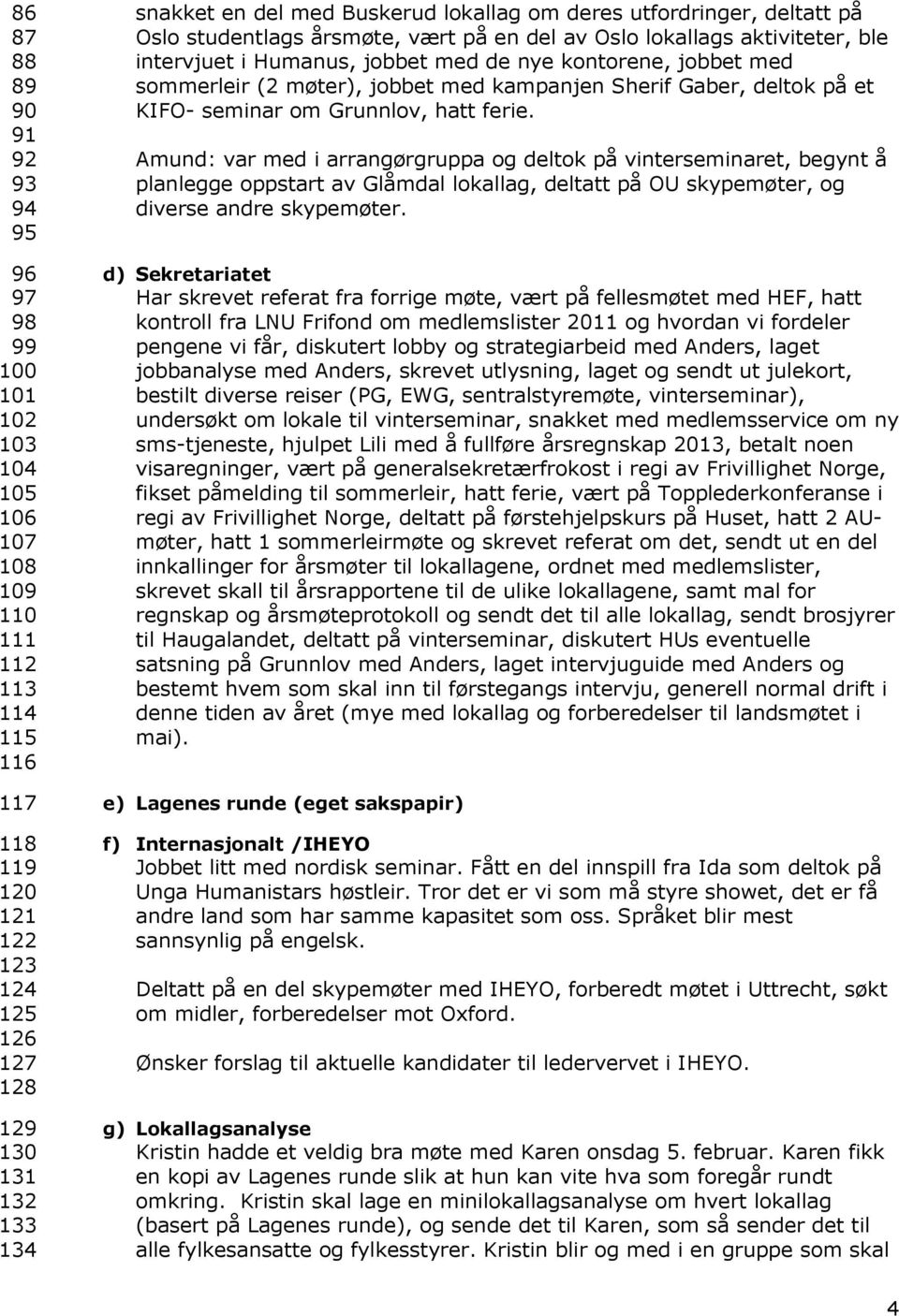 sommerleir (2 møter), jobbet med kampanjen Sherif Gaber, deltok på et KIFO- seminar om Grunnlov, hatt ferie.