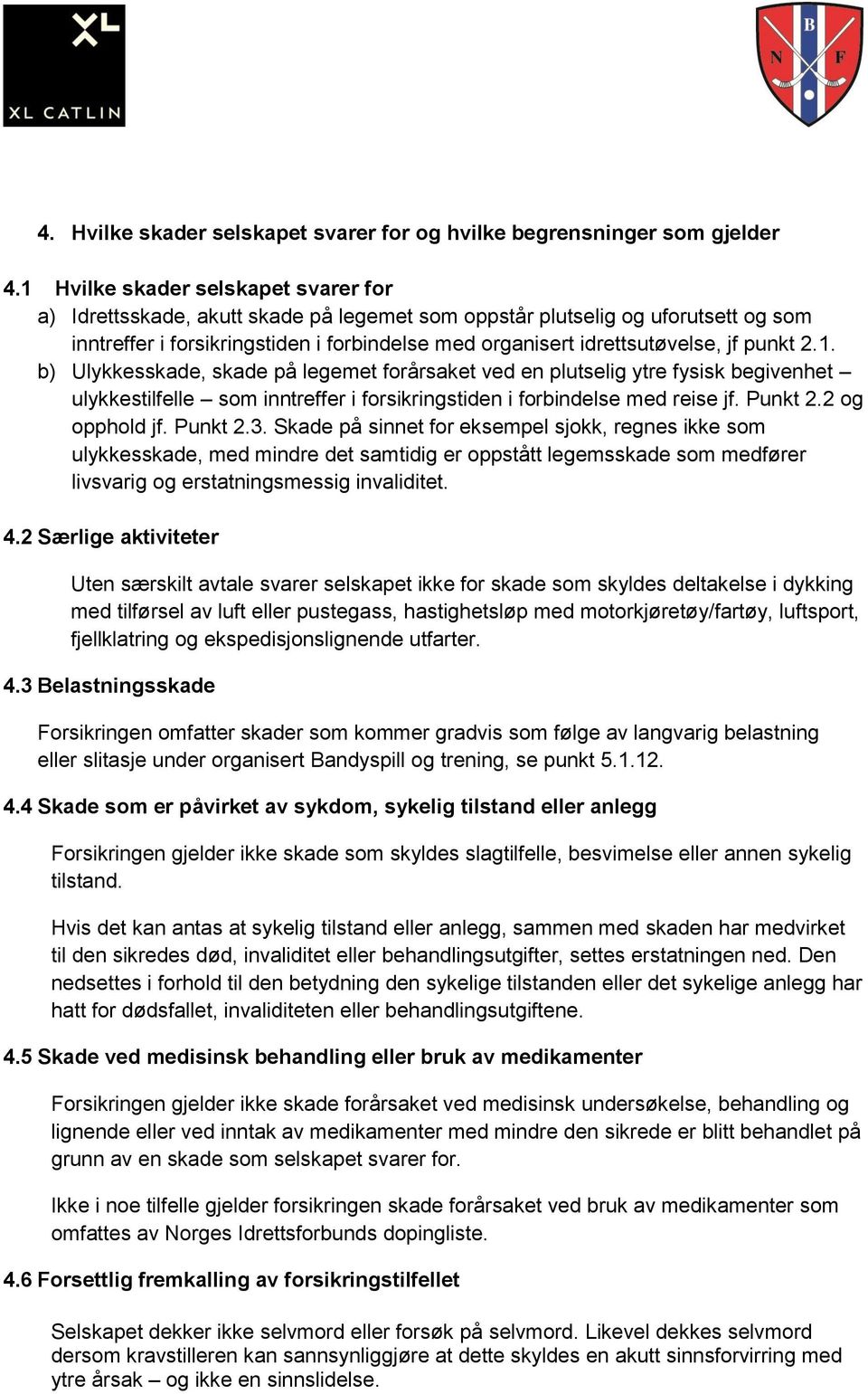 punkt 2.1. b) Ulykkesskade, skade på legemet forårsaket ved en plutselig ytre fysisk begivenhet ulykkestilfelle som inntreffer i forsikringstiden i forbindelse med reise jf. Punkt 2.2 og opphold jf.