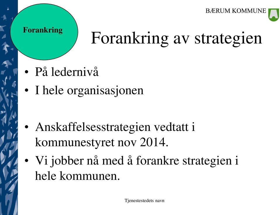 Anskaffelsesstrategien vedtatt i