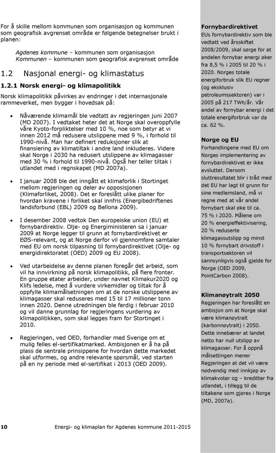 Nasjonal energi- og klimastatus 1.2.