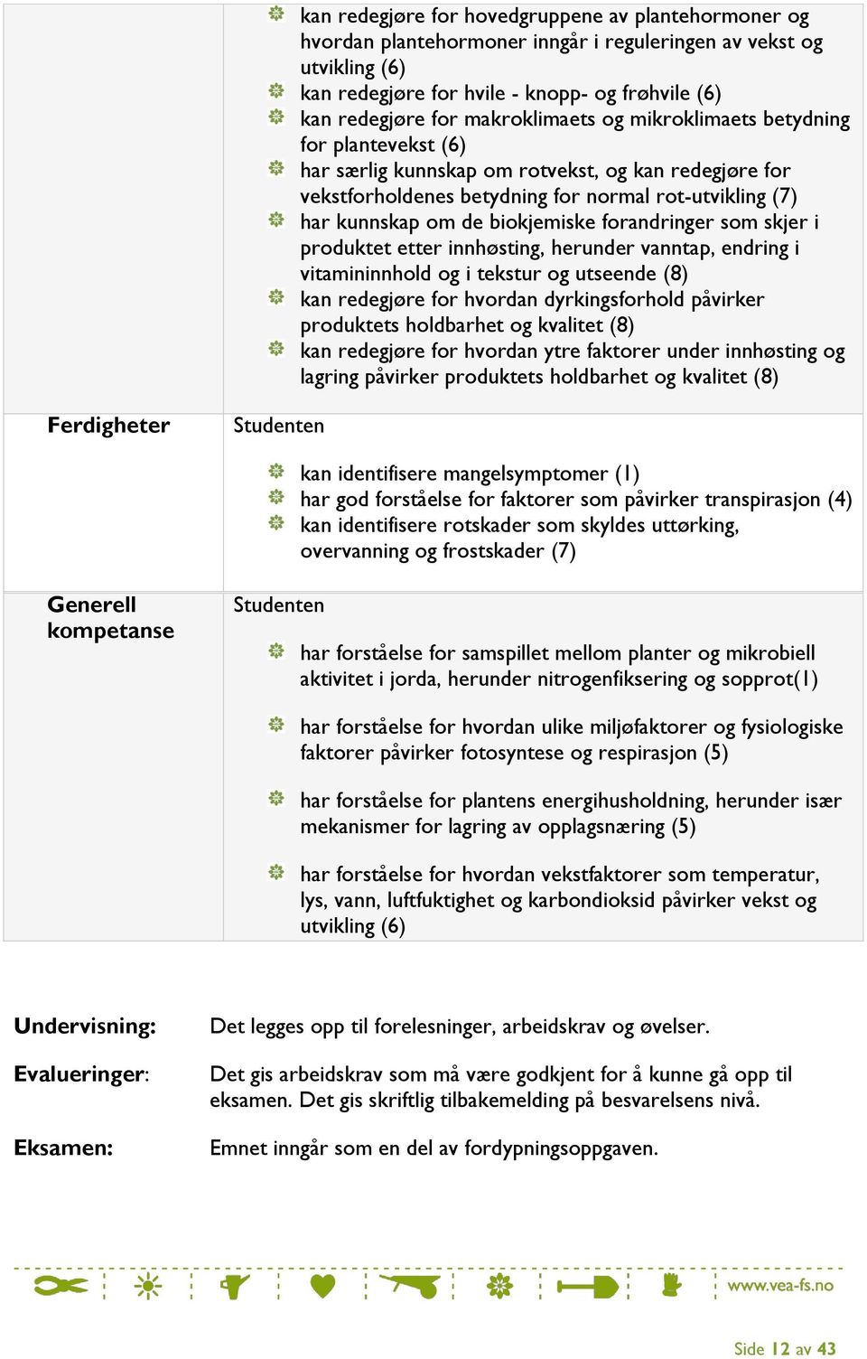 biokjemiske forandringer som skjer i produktet etter innhøsting, herunder vanntap, endring i vitamininnhold og i tekstur og utseende (8) kan redegjøre for hvordan dyrkingsforhold påvirker produktets