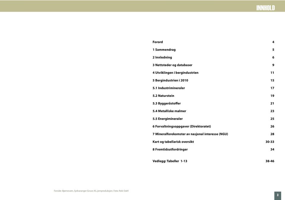 5 Energimineraler 25 6 Forvaltningsoppgaver (Direktoratet) 26 7 Mineralforekomster av nasjonal interesse (NGU) 28 Kart og