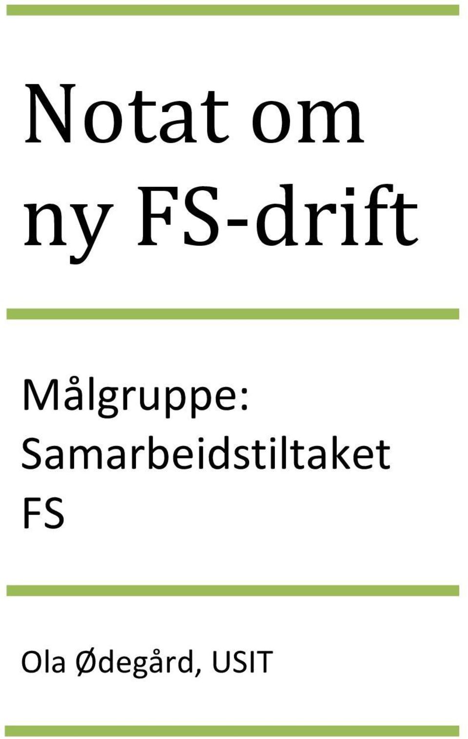 Målgruppe: