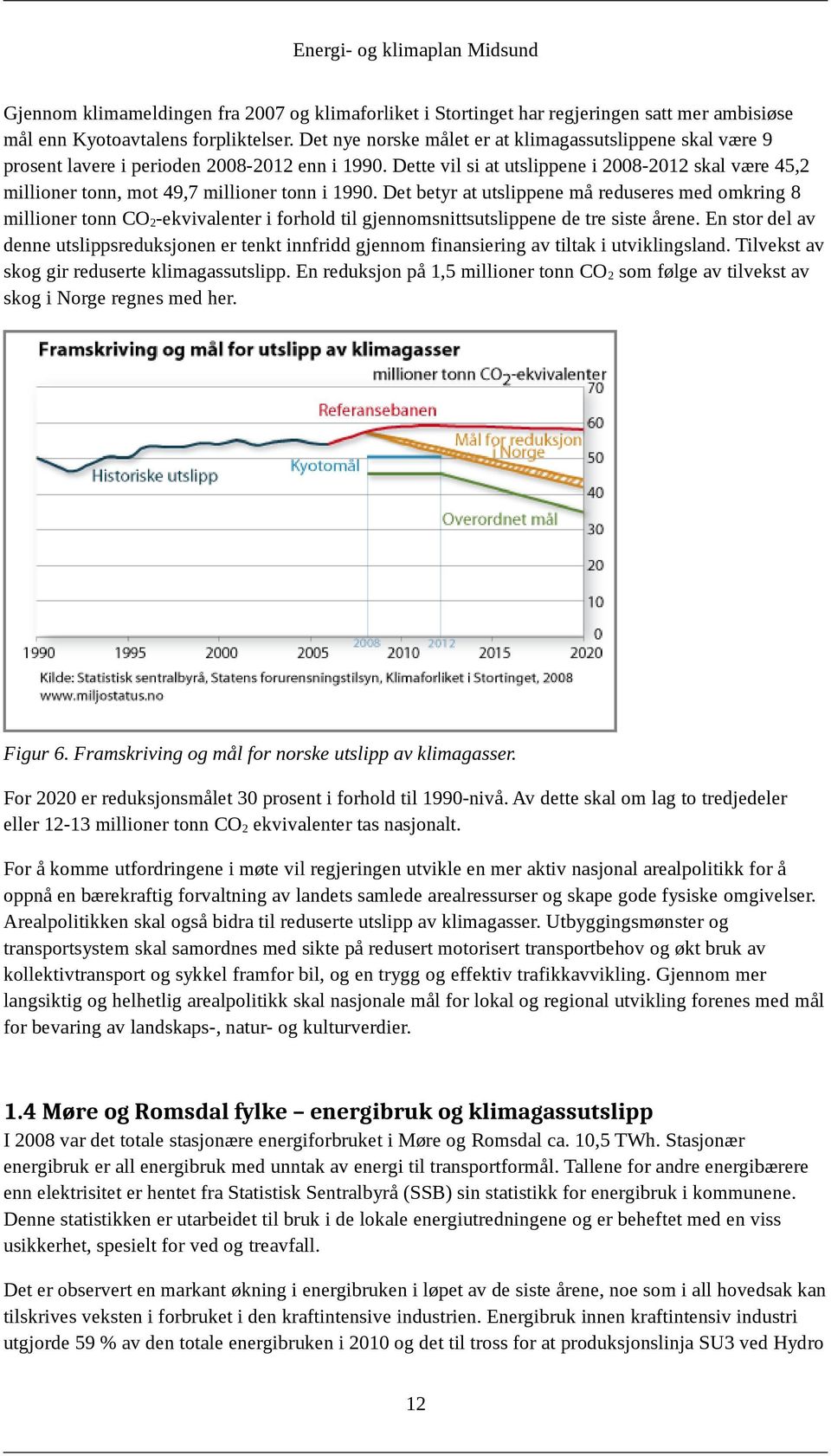 Dette vil si at utslippene i 2008-2012 skal være 45,2 millioner tonn, mot 49,7 millioner tonn i 1990.