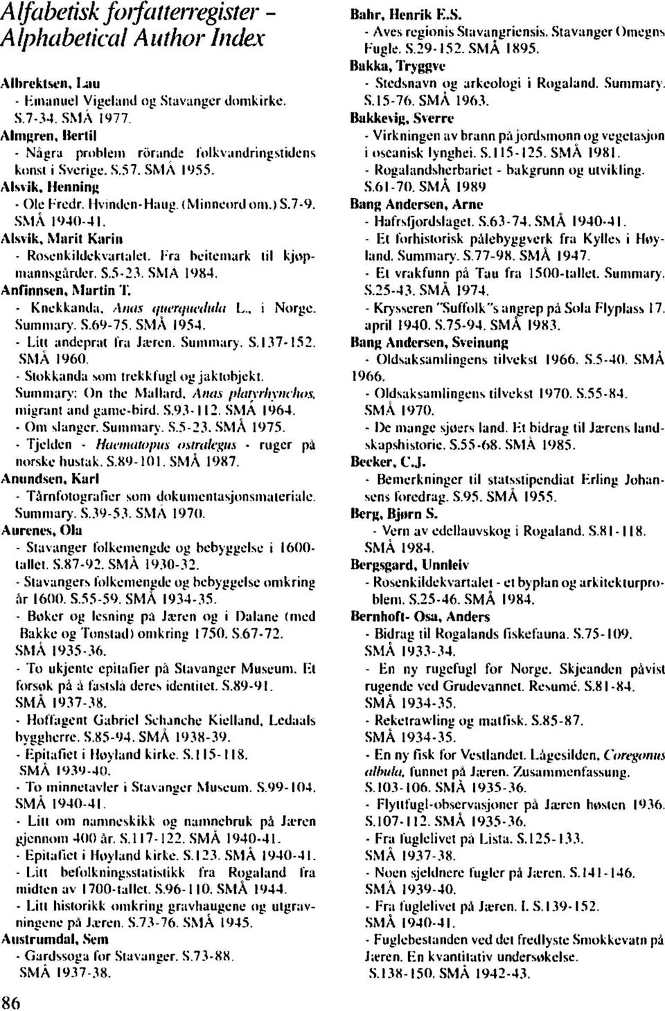 Als\'ik, Marit Kurin Ro,enkildekvartalet. Fra beitemark til kjllp, nhli1nsg.inler. S5 D. SMA 1984. Anfinnsen, Martin 'I~ Knckkanda.,\//IIS tf"erql/i't!"/ii L.. i Norge. Summary. S.69-75. SMA 1954.