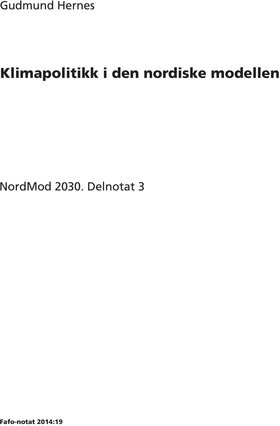 nordiske modellen