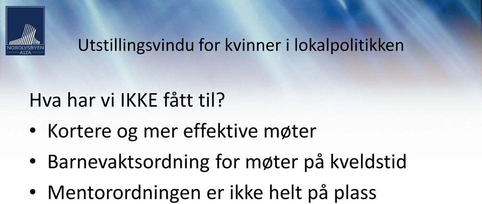 Barnevaktsordning for møter på