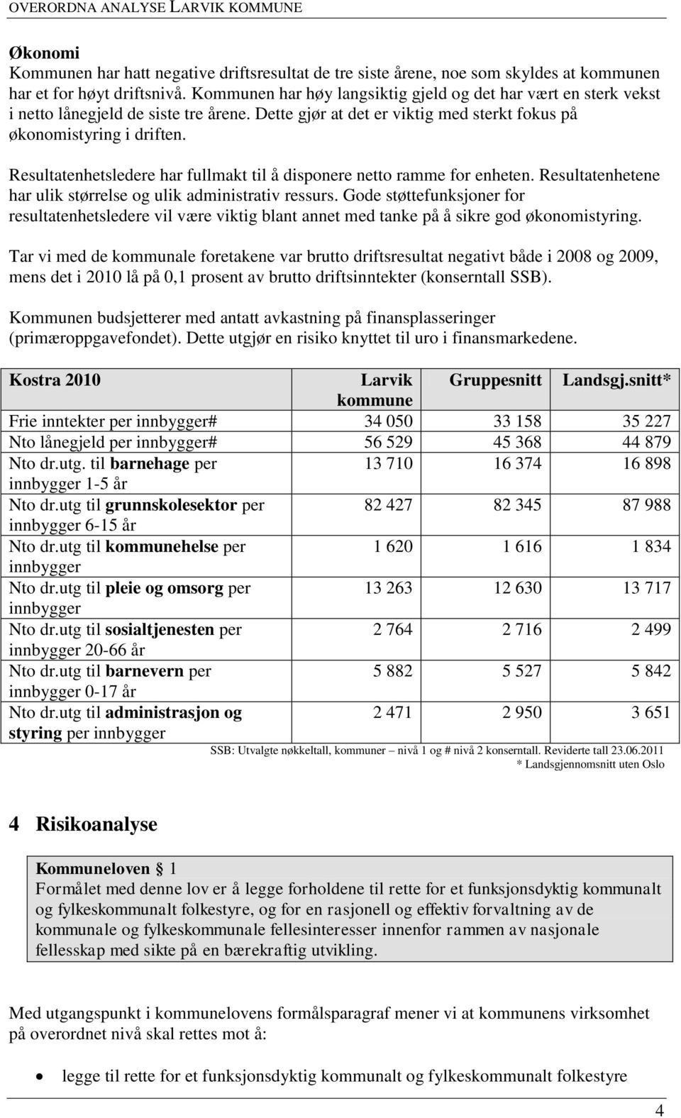 Resultatenhetsledere har fullmakt til å disponere netto ramme for enheten. Resultatenhetene har ulik størrelse og ulik administrativ ressurs.