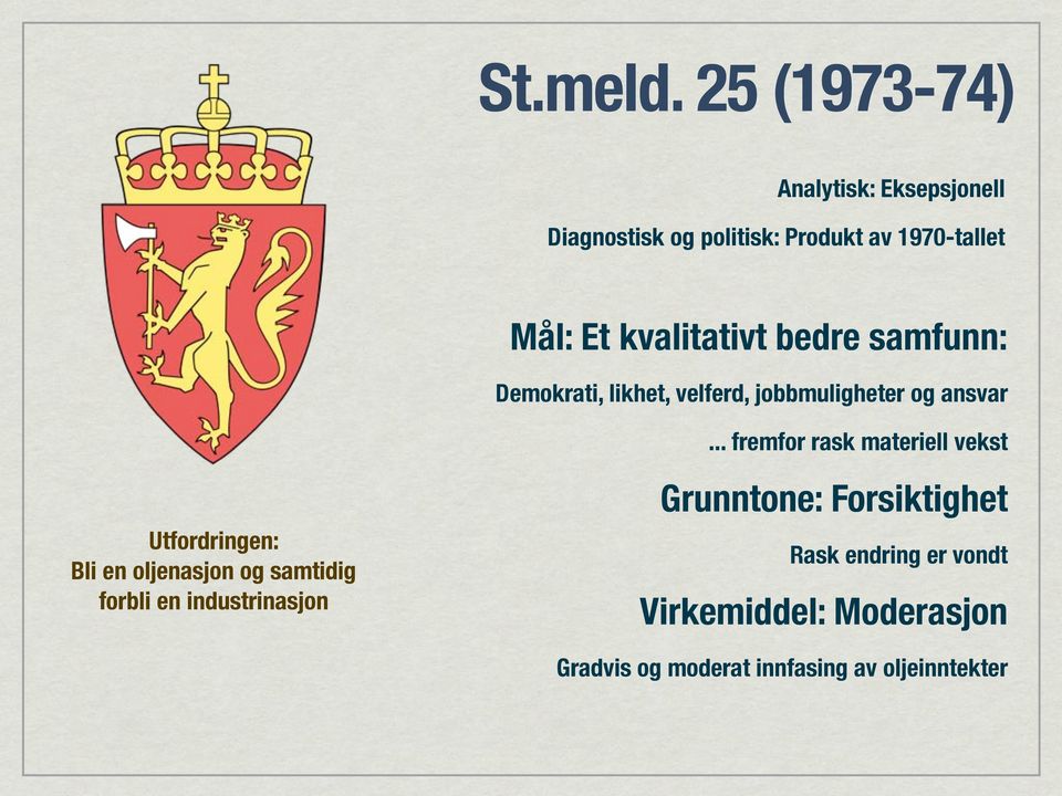 kvalitativt bedre samfunn: Demokrati, likhet, velferd, jobbmuligheter og ansvar.