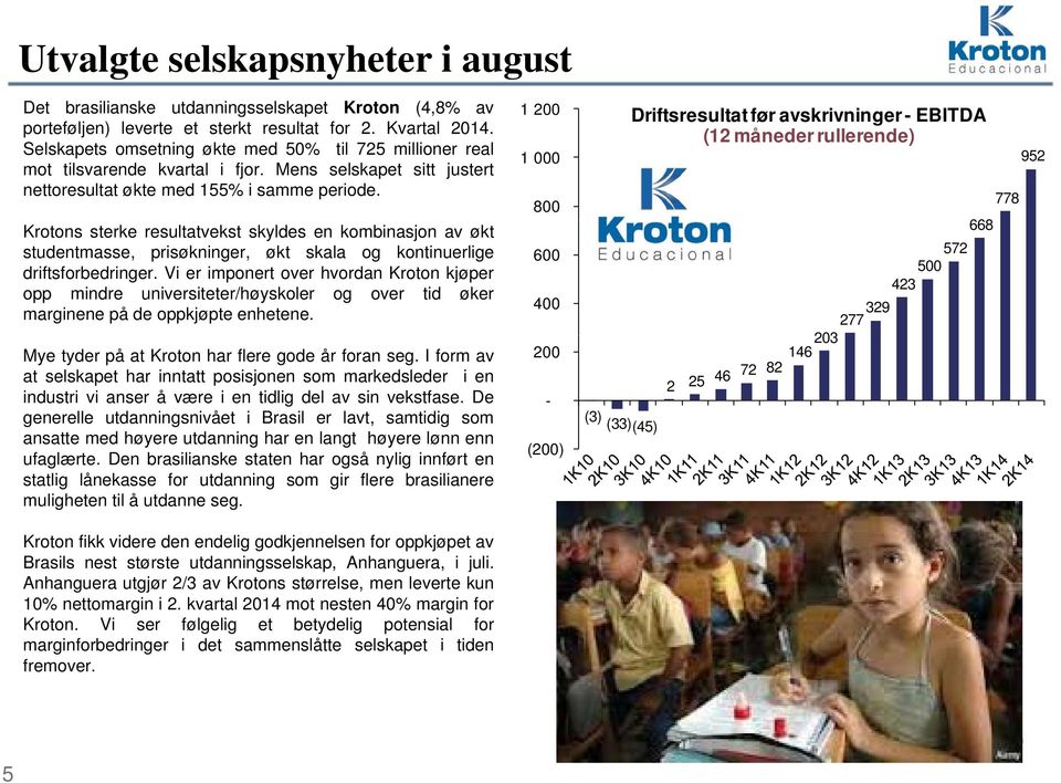 Krotons sterke resultatvekst skyldes en kombinasjon av økt studentmasse, prisøkninger, økt skala og kontinuerlige driftsforbedringer.