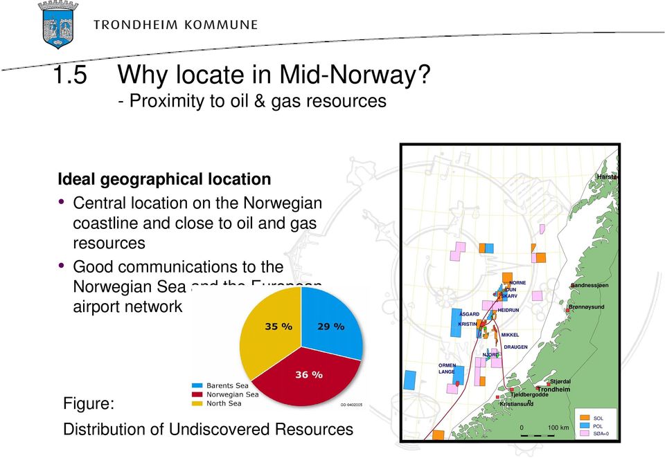 to oil and gas resources Good communications to the Norwegian Sea and the European airport network ÅSGARD NORNE IDUN