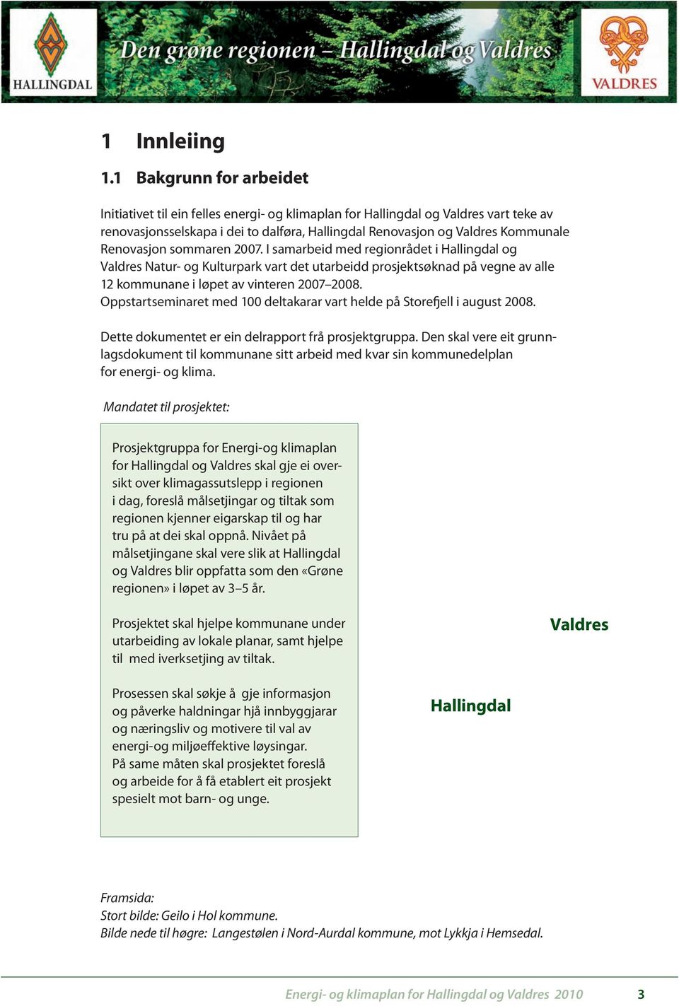 Renovasjon sommaren 2007. I samarbeid med regionrådet i Hallingdal og Valdres Natur- og Kulturpark vart det utarbeidd prosjektsøknad på vegne av alle 12 kommunane i løpet av vinteren 2007 2008.