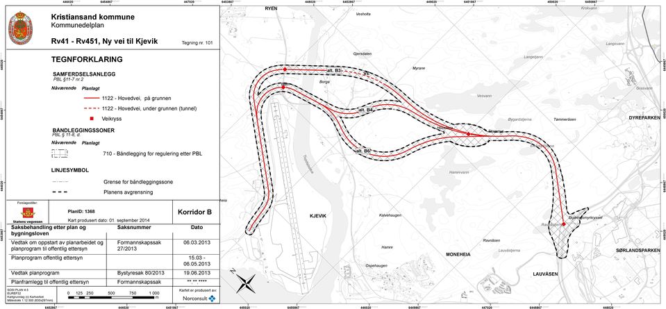 2 Nåværende Planlagt " Bøen " Borga alt. B3 Gjersdalen VE Myrane Langetjønn Grasvann 6449867.35357 6454867.