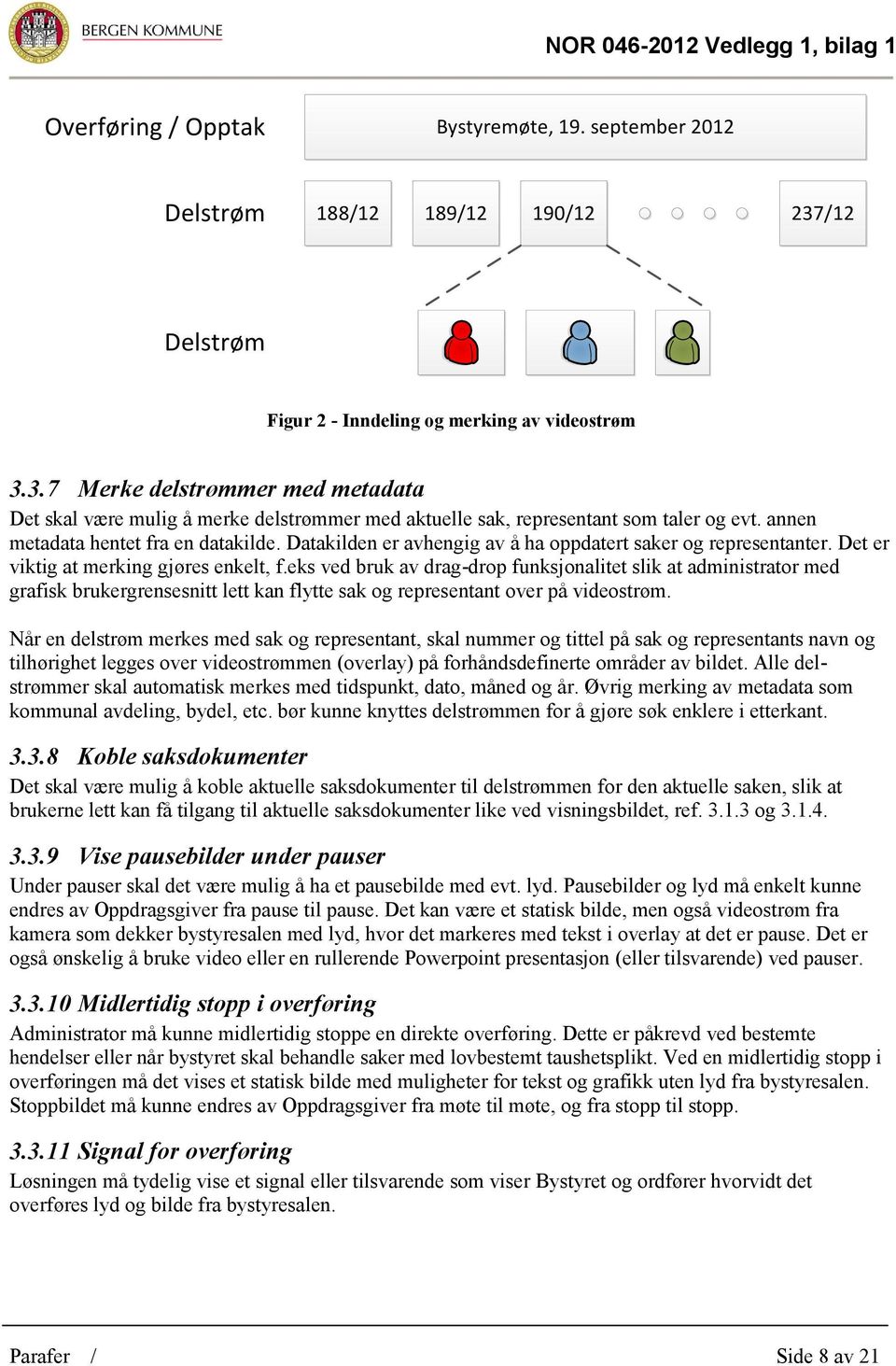 annen metadata hentet fra en datakilde. Datakilden er avhengig av å ha oppdatert saker og representanter. Det er viktig at merking gjøres enkelt, f.