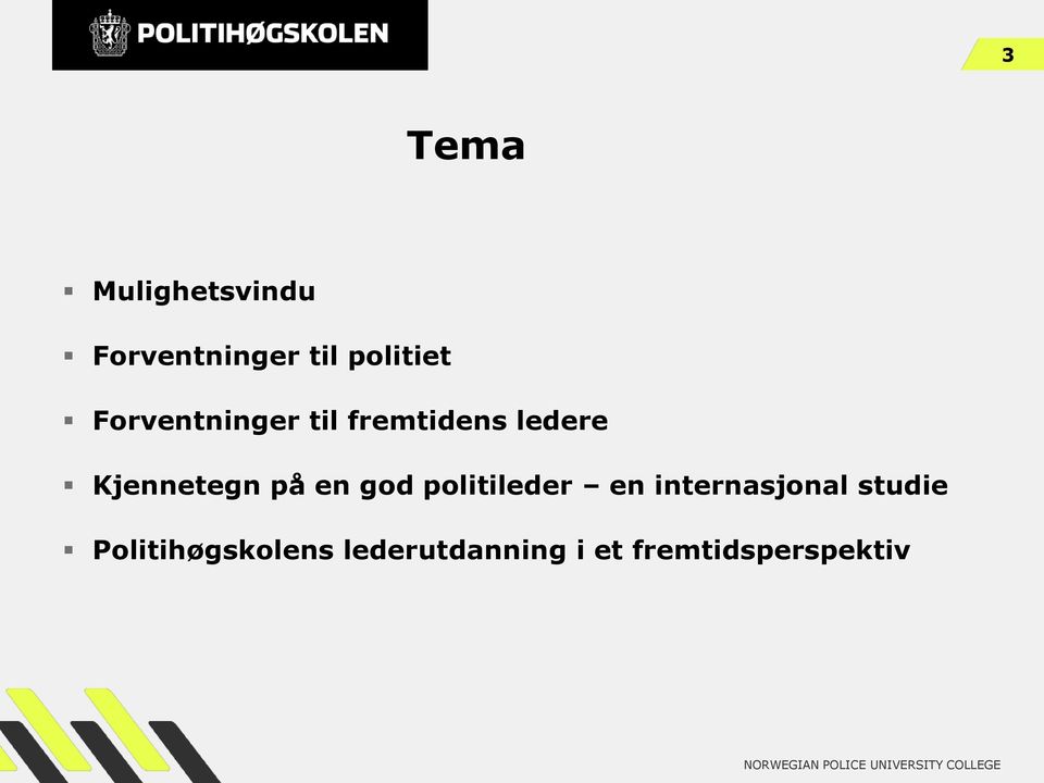 en god politileder en internasjonal studie