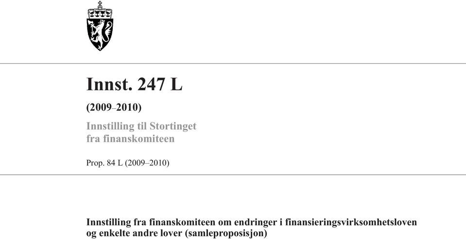 finanskomiteen Prop.