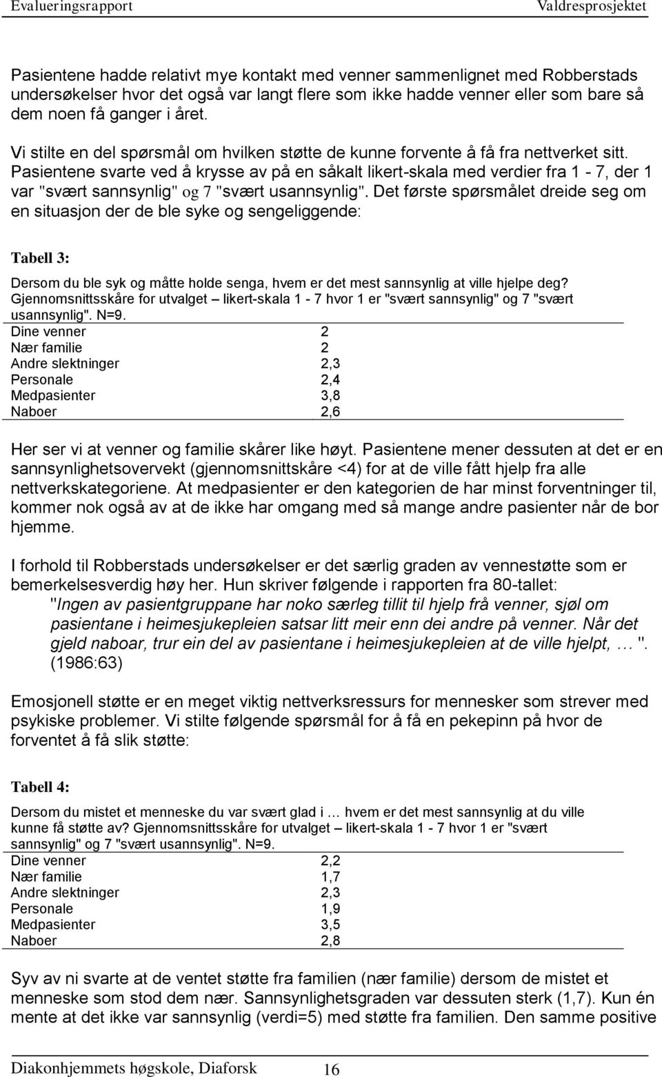 Pasientene svarte ved å krysse av på en såkalt likert-skala med verdier fra 1-7, der 1 var "svært sannsynlig" og 7 "svært usannsynlig".