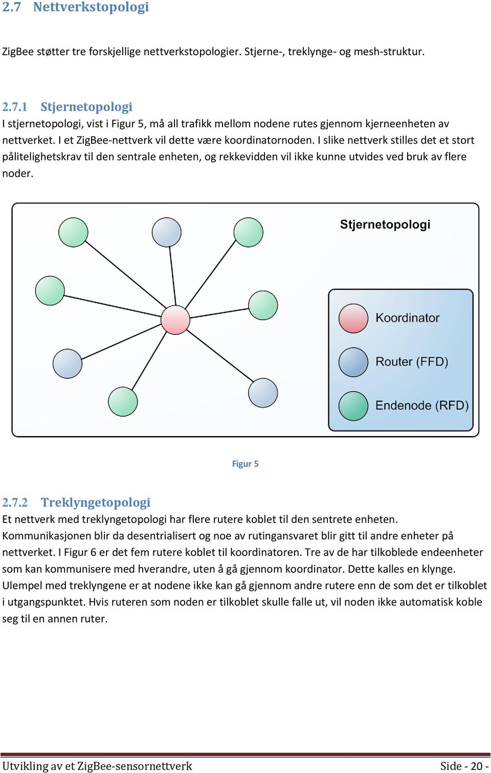 Figur 5 2.7.2 Treklyngetopologi Et nettverk med treklyngetopologi har flere rutere koblet til den sentrete enheten.