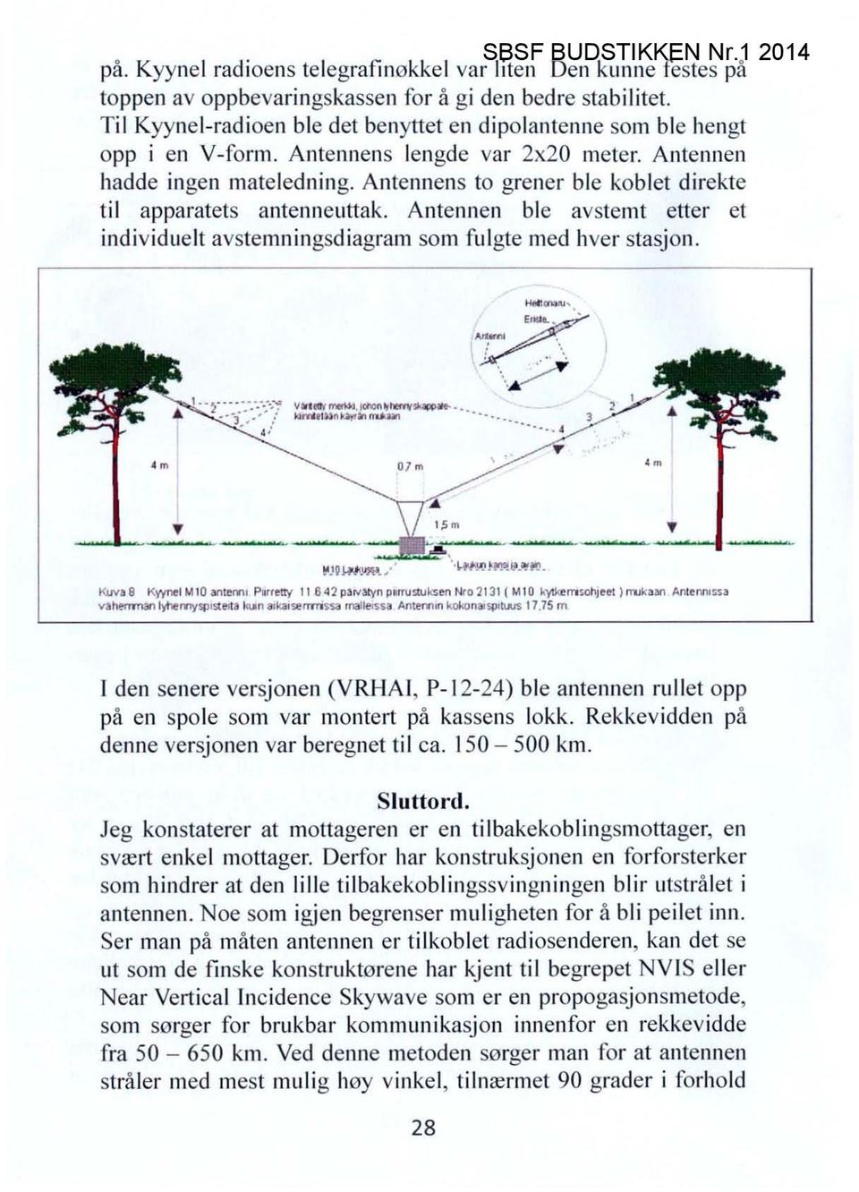 Antennens to grener ble koblet direkte til apparatets antenneuttak. Antennen ble avstemt etter et individuelt avstemningsd iagram som ful gte med hver stasjon. Olm... Kuva8 KwnelM l0.",ler''i! p.