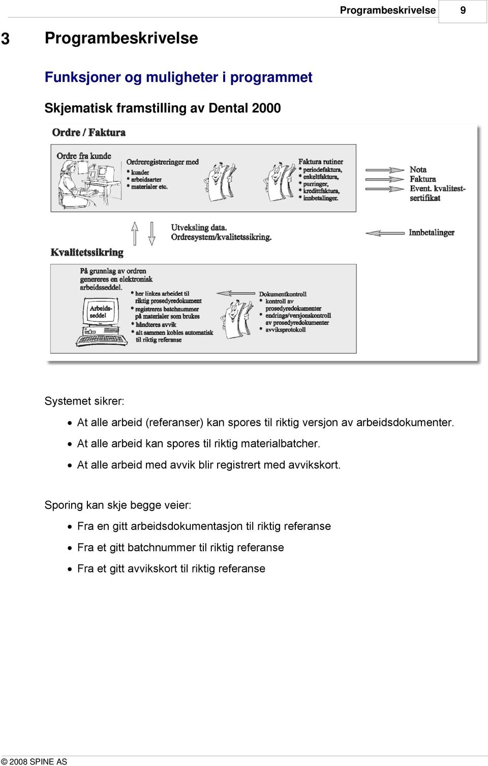 At alle arbeid kan spores til riktig materialbatcher. At alle arbeid med avvik blir registrert med avvikskort.