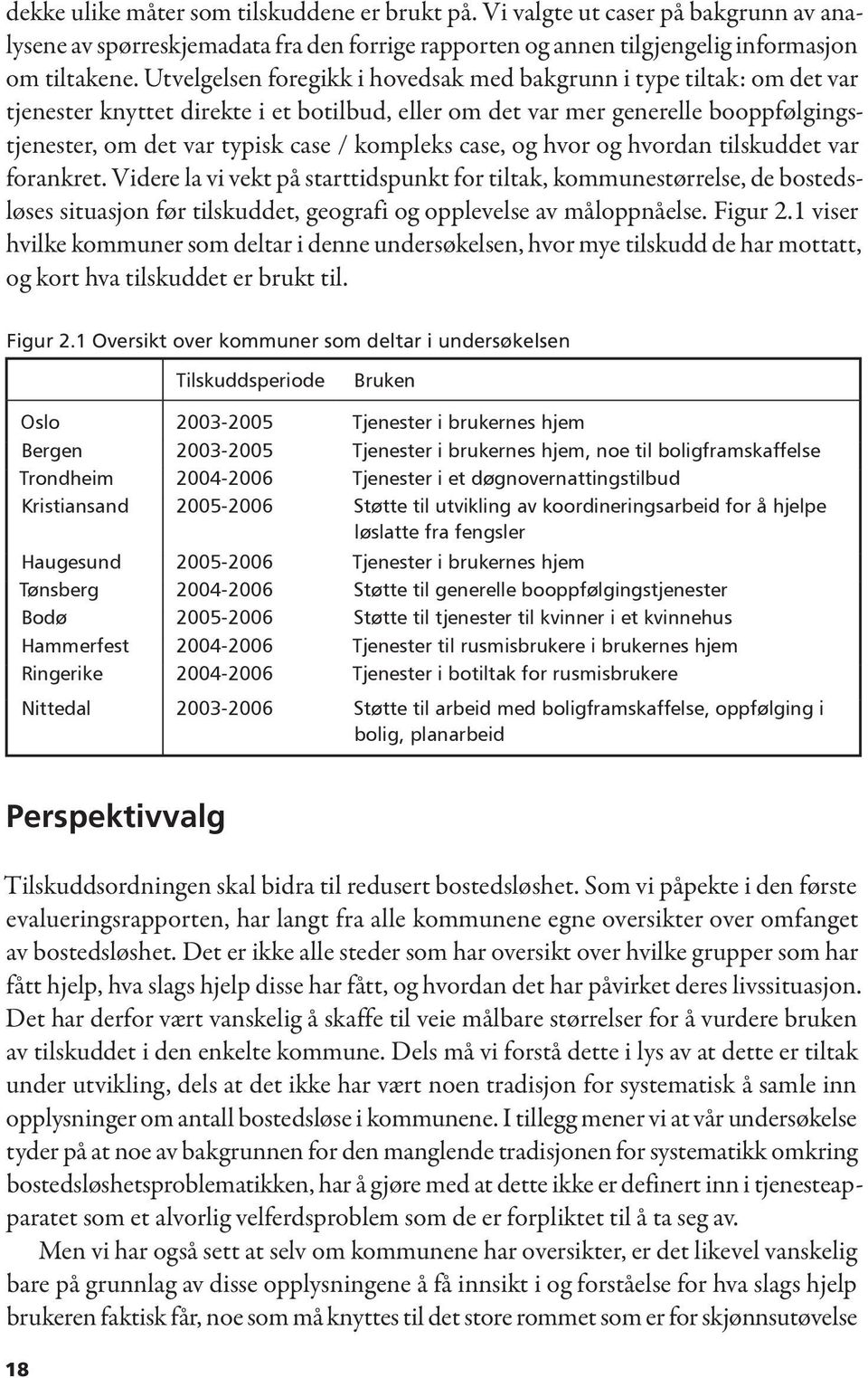 kompleks case, og hvor og hvordan tilskuddet var forankret.