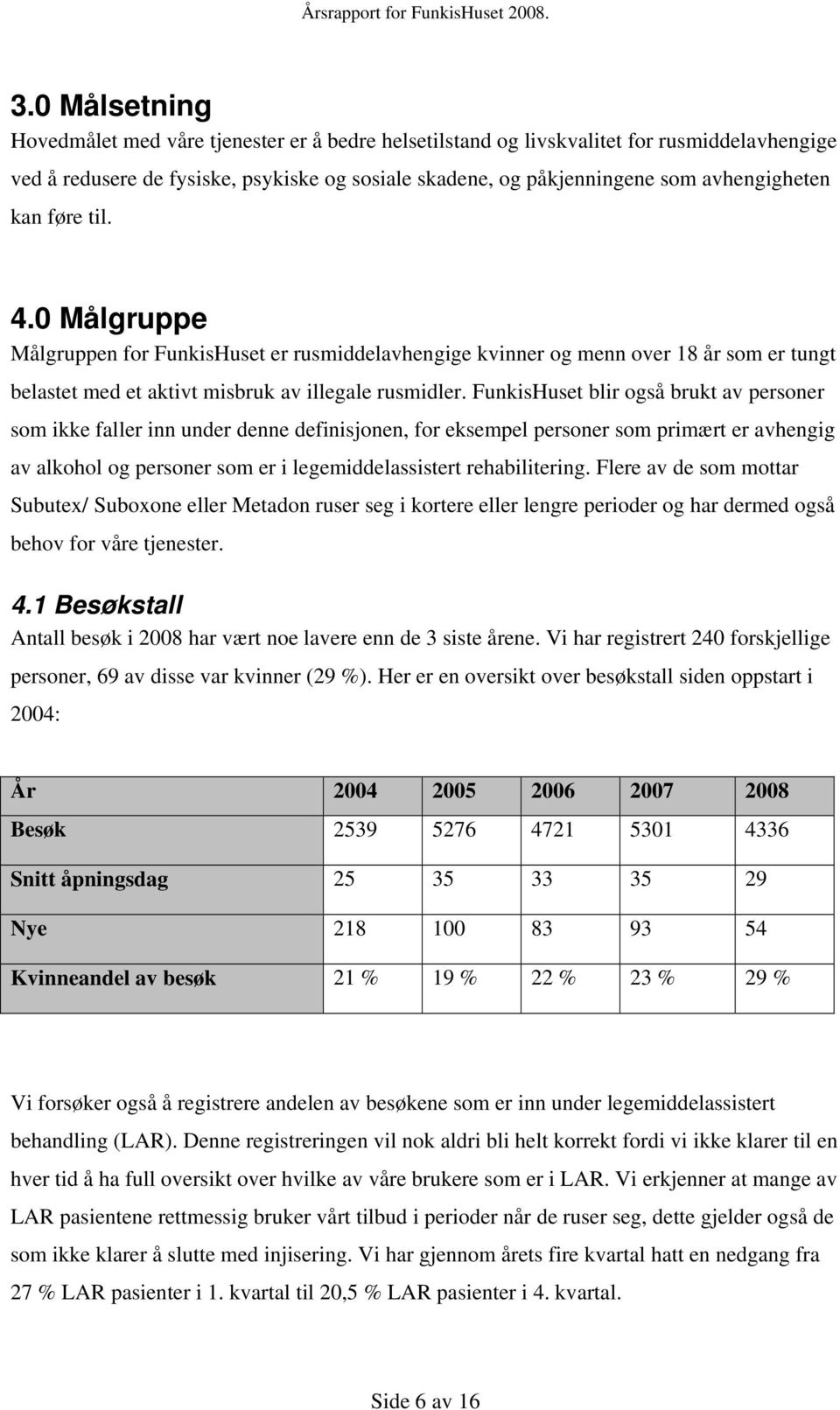 FunkisHuset blir også brukt av personer som ikke faller inn under denne definisjonen, for eksempel personer som primært er avhengig av alkohol og personer som er i legemiddelassistert rehabilitering.