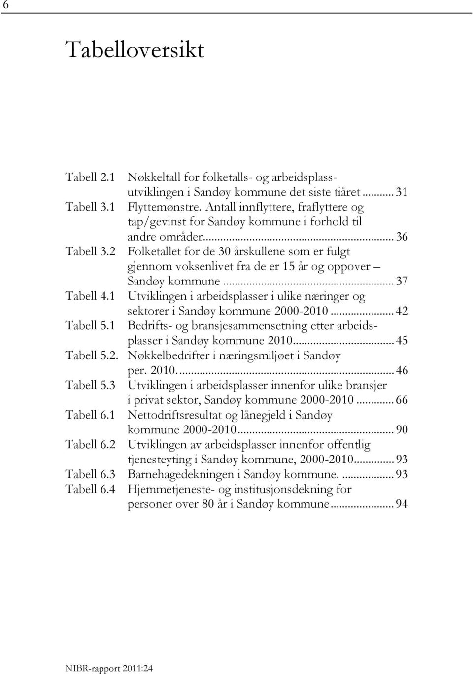 2 Folketallet for de 30 årskullene som er fulgt gjennom voksenlivet fra de er 15 år og oppover Sandøy kommune... 37 Tabell 4.