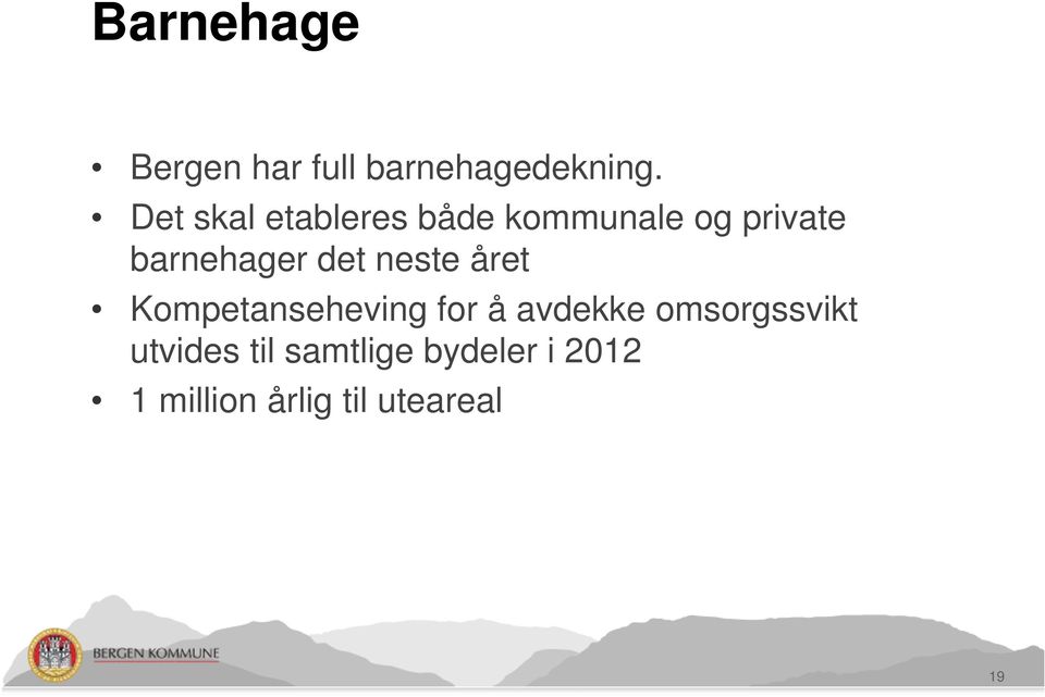 det neste året Kompetanseheving for å avdekke