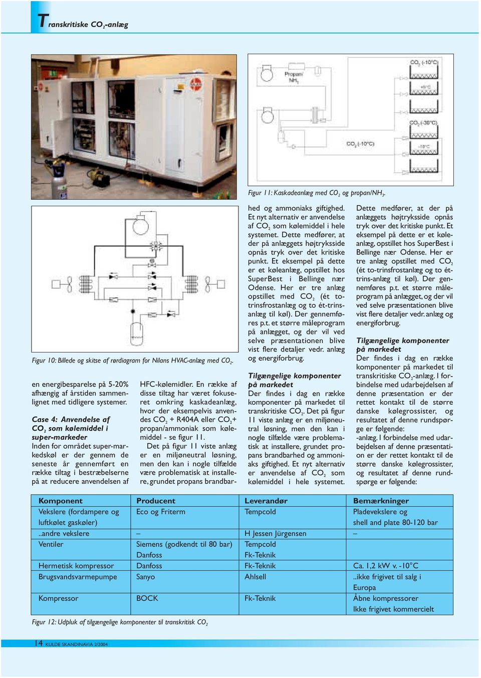 Case 4: Anvendelse af CO 2 som kølemiddel i super-markeder Inden for området super-markedskøl er der gennem de seneste år gennemført en række tiltag i bestræbelserne på at reducere anvendelsen af
