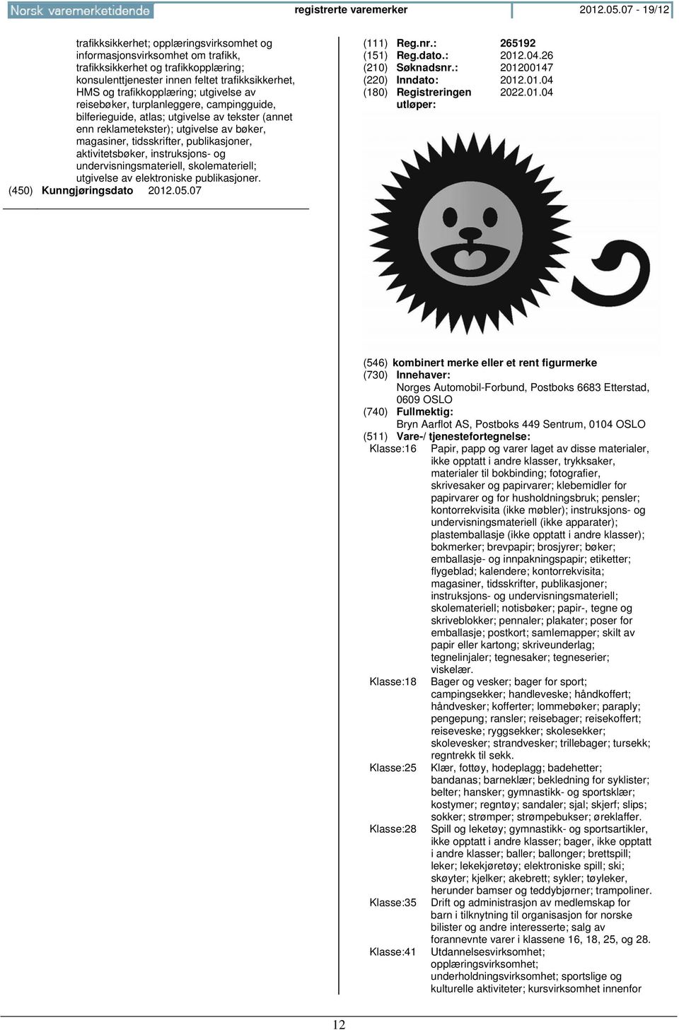 utgivelse av reisebøker, turplanleggere, campingguide, bilferieguide, atlas; utgivelse av tekster (annet enn reklametekster); utgivelse av bøker, magasiner, tidsskrifter, publikasjoner,