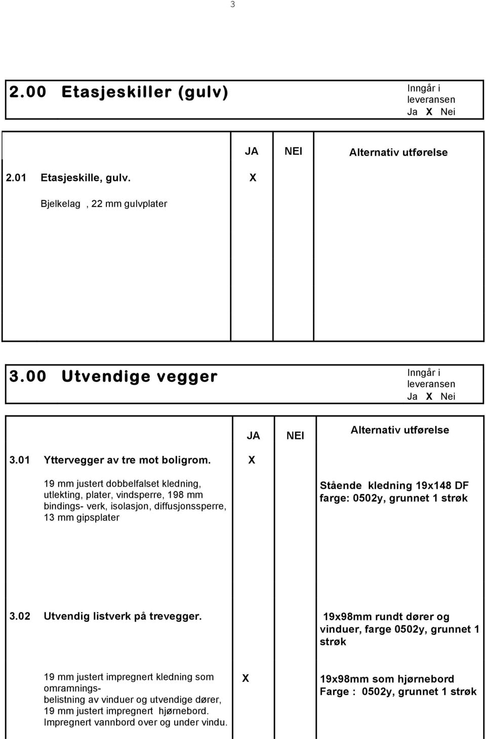 DF farge: 52y, grunnet 1 strøk 3.2 Utvendig listverk på trevegger.